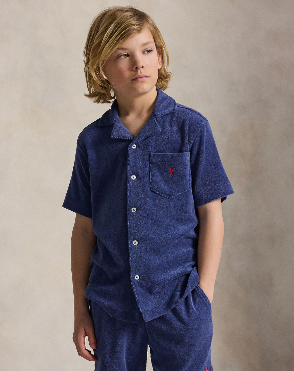 Skjorte Terry Camp Light Navy