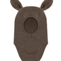 Balaclava Ears Wool Fleece Brown Melange