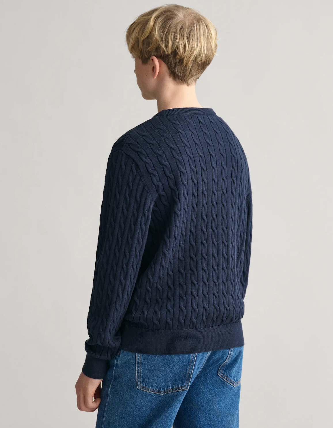 Genser Kabelstrikk Evening Blue