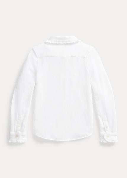 Skjorte Girl Mini Knit Oxford White