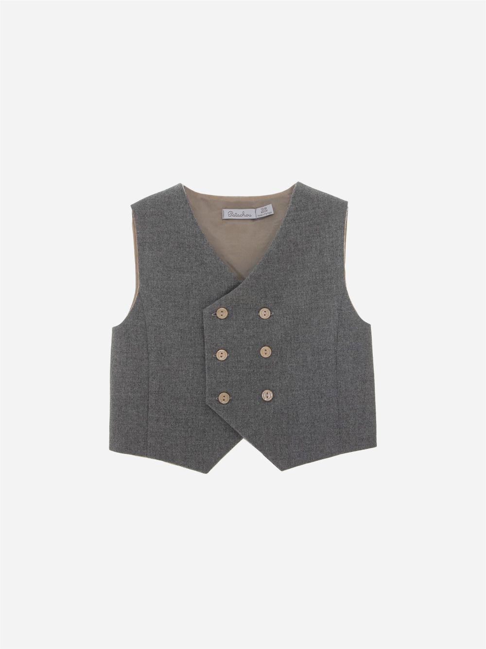 Winter Dressy Vest Woven Grey