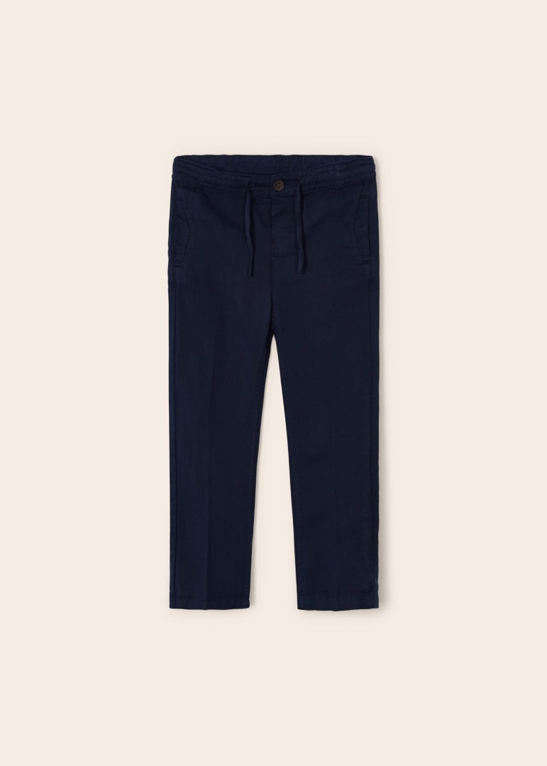 Bukse Chino Linen Navy