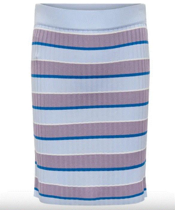 Skjørt Debbie Stripe Strikk Clear Sky