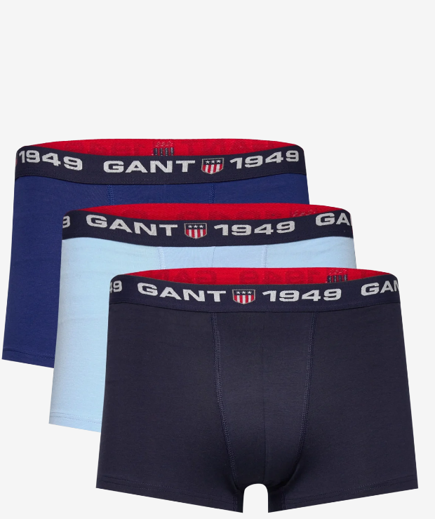 Trunk 3-pack Cotton Stretck Lake Blue