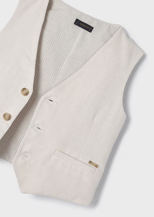 Vest Linen Waistcoat Raffia