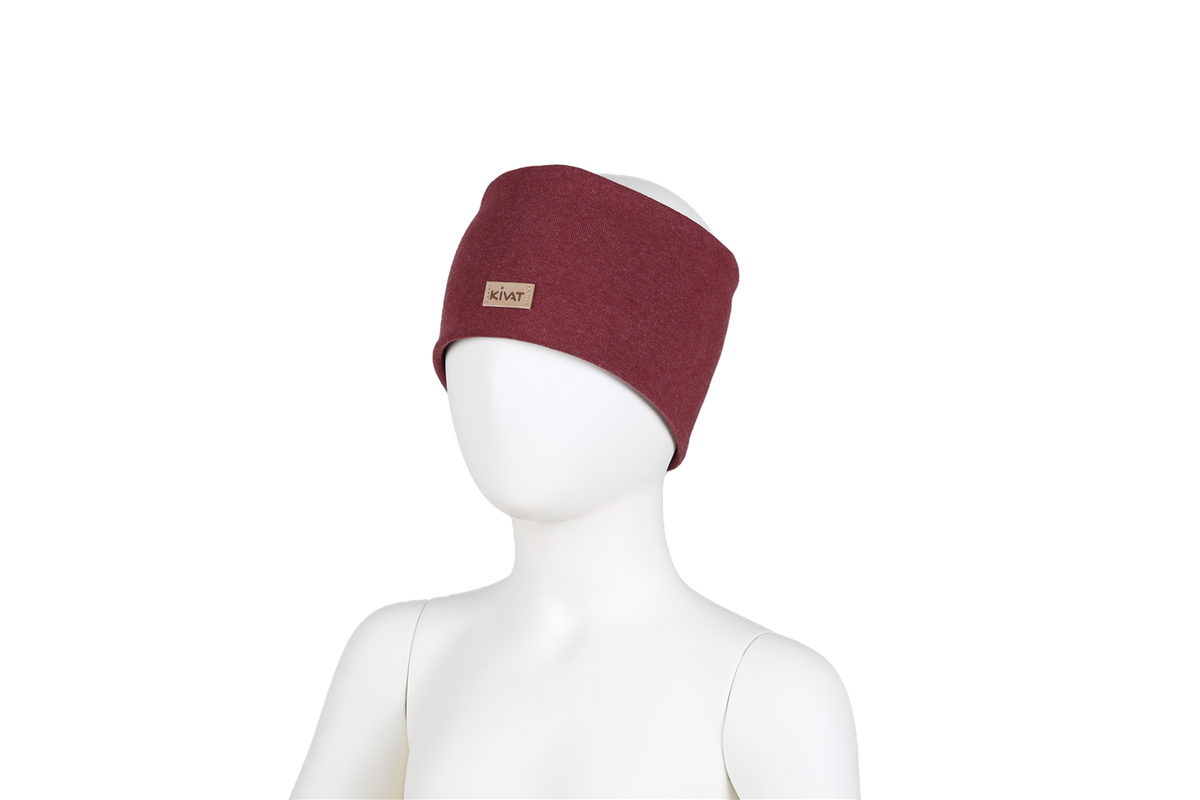 Pannebånd Skinnlapp Burgunder Melert