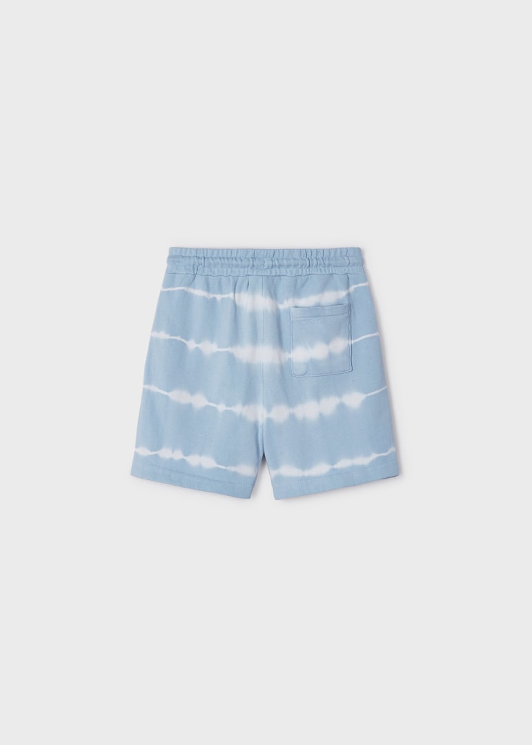 Shorts Tie Dye Knit Wave Blue
