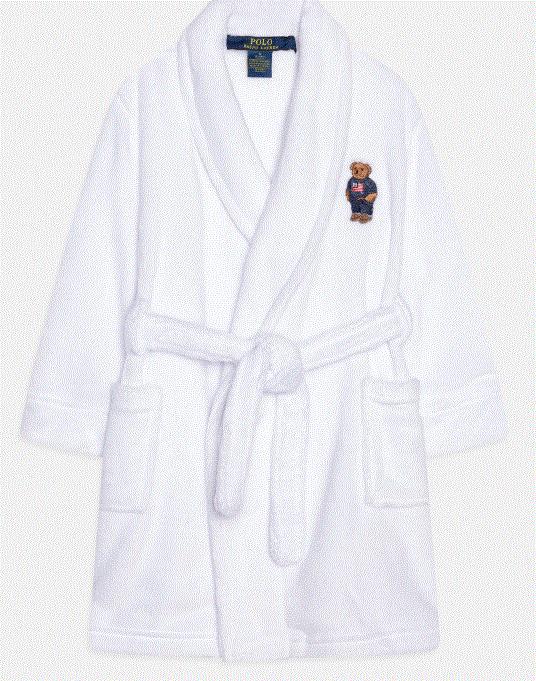 Badekåpe Polo Bear White