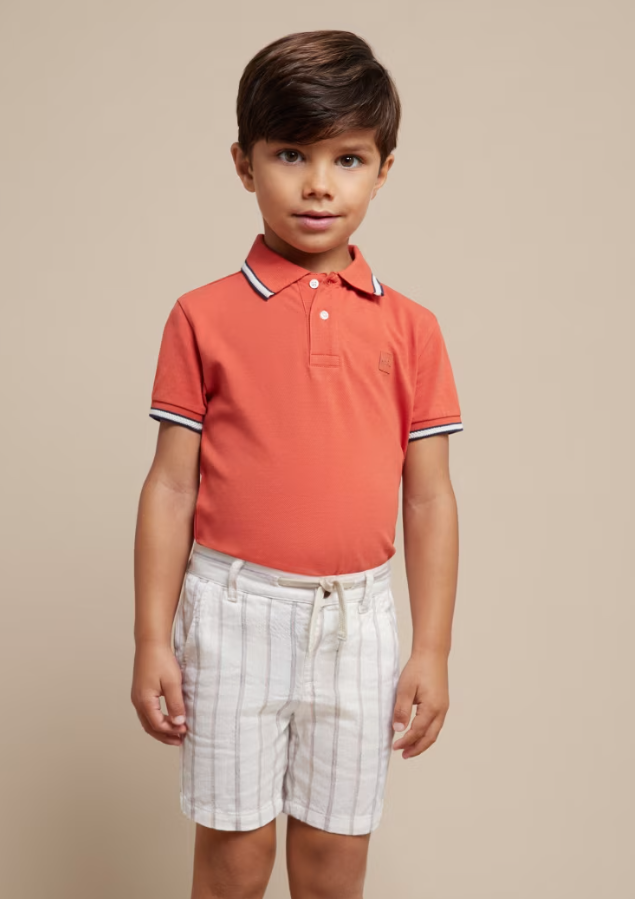 Shorts Striped Linen Milk