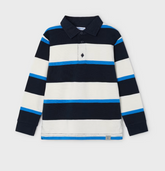 Genser Striper Polo Blue Black