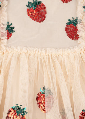 Kjole Yvonne Frill Strawberry