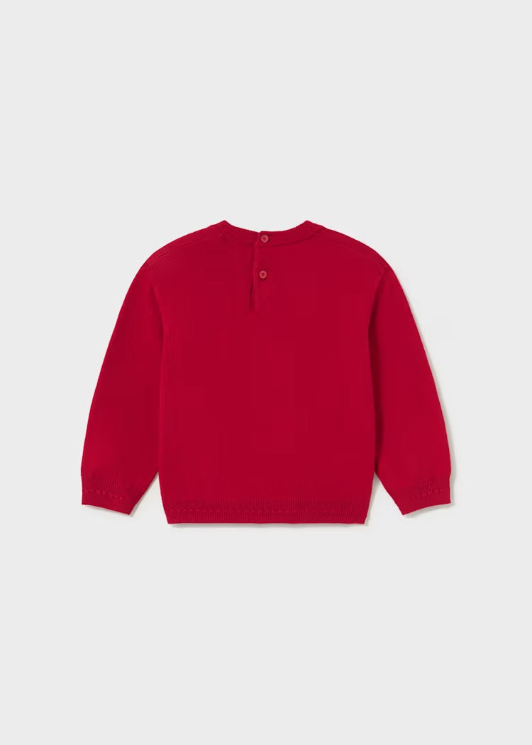 Genser Jacquard Dog Red