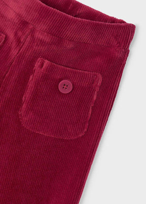 Bukse Corduroy Wide Cherry