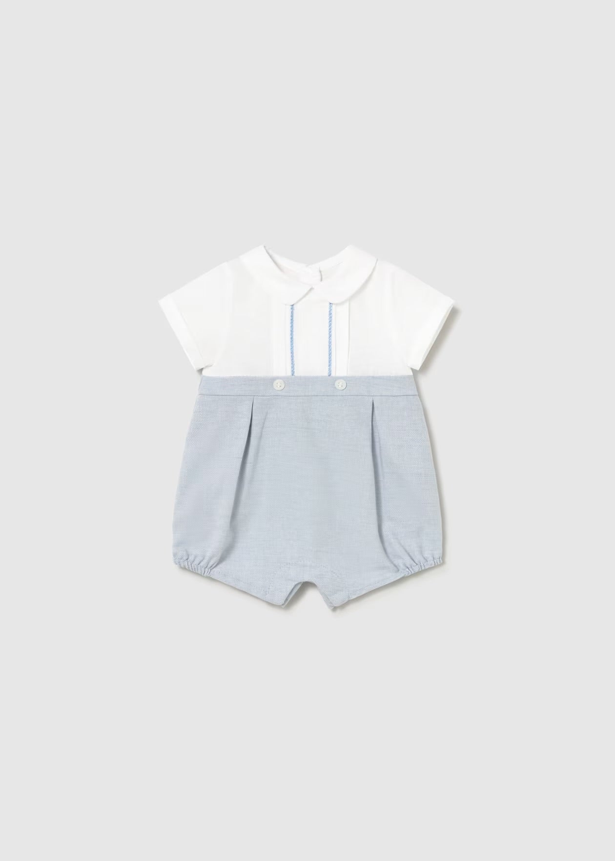 Romper Cermony Linen Blue