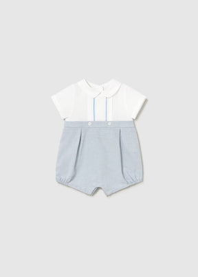 Romper Cermony Linen Blue