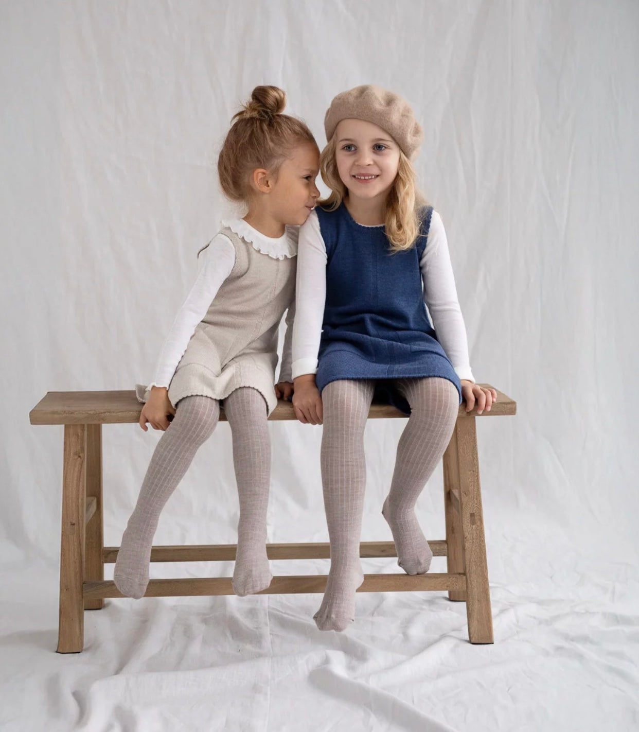 Kjole M/Lomme Lys Beige