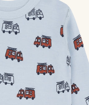 Genser Abba Firetruck Baby Blue