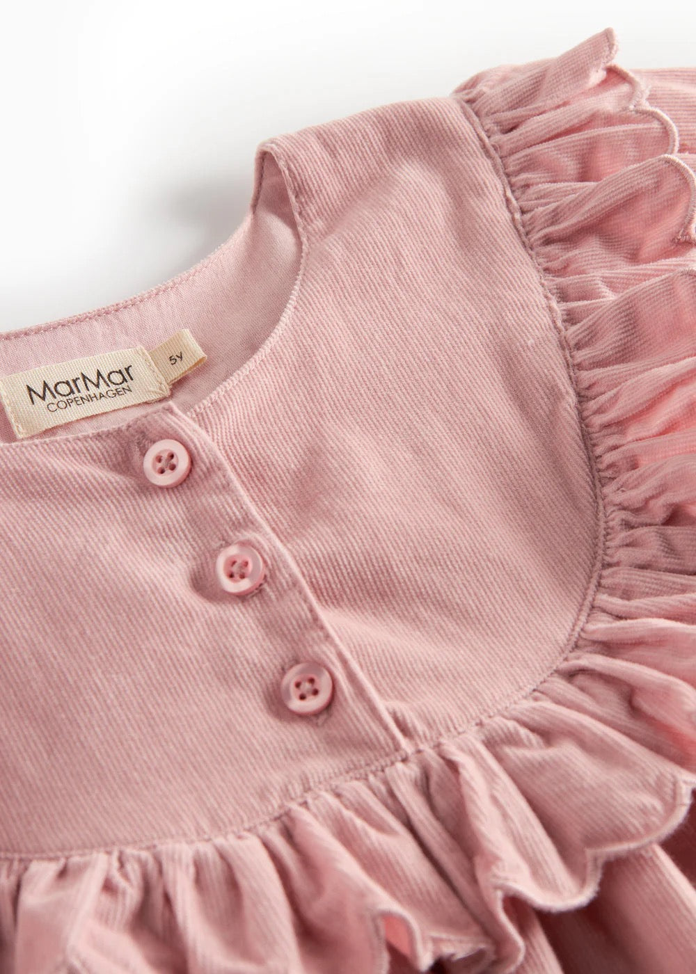 Kjole Delina Fine Cord Soft Berry