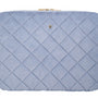 Faux Fur Quilted Mac Cool Blue