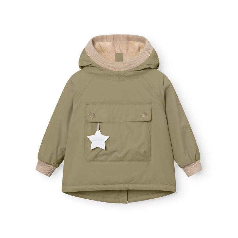 Anorakk Baby Wen Fleece Lined Winter Aloe Green