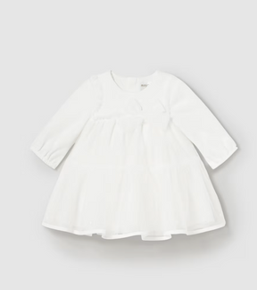 Kjole Newborn Tyll Off White