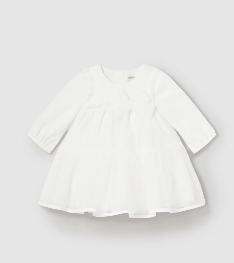 Kjole Newborn Tyll Off White