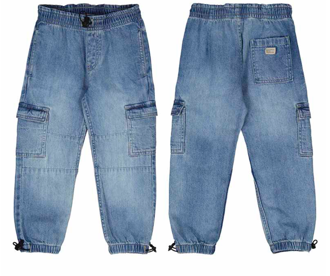 Bukse Baggy Cargo Denim Medium