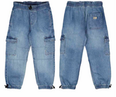 Bukse Baggy Cargo Denim Medium