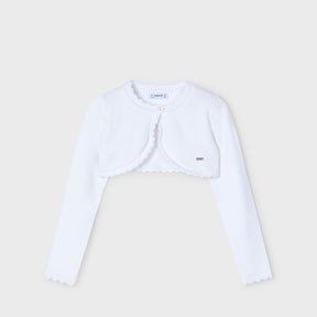 Cardigan Bolero Knit White