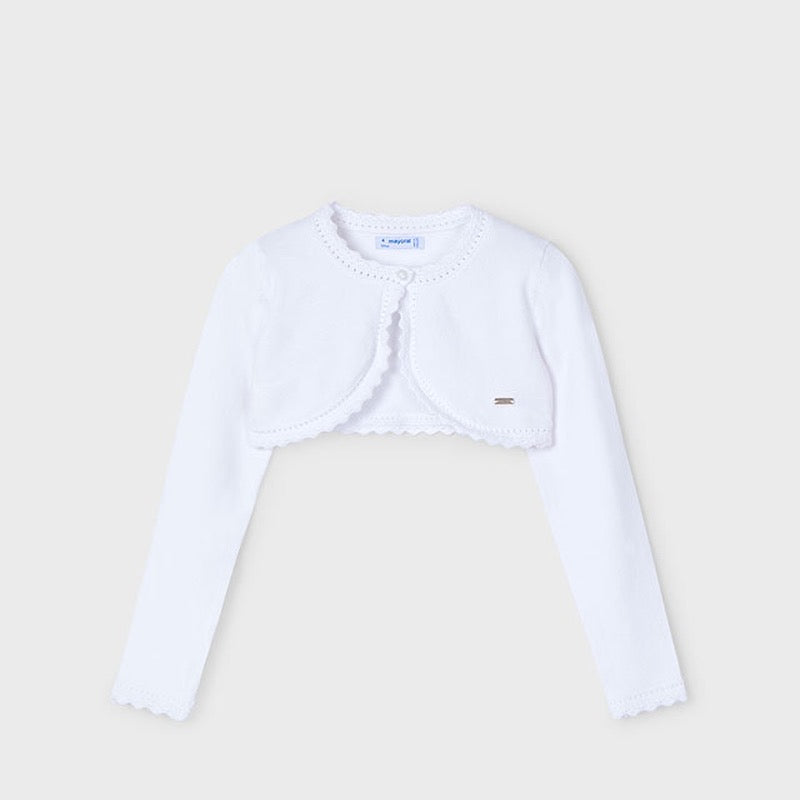 Cardigan Bolero Knit White