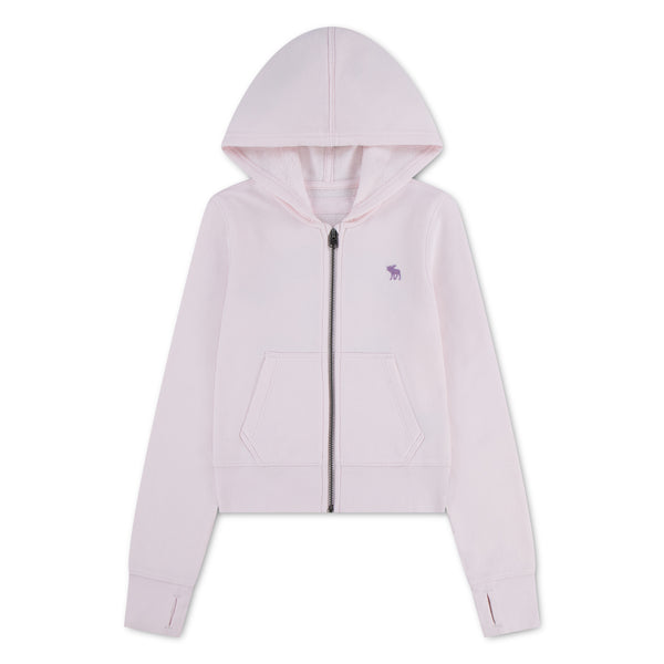 Hettegenser Graphic Full Zip Pink Marshmallow