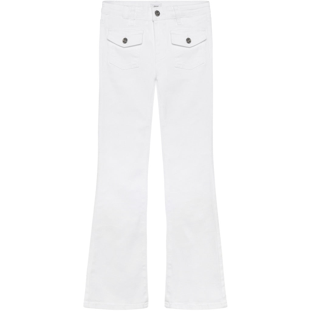 Bukse GRQueens Low Flare White