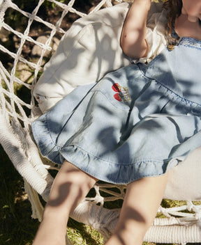 Kjole Don Embr Spencer Light Denim Blue