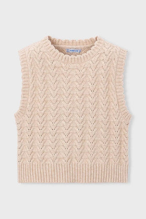 Vest Knitting Beige Vigo