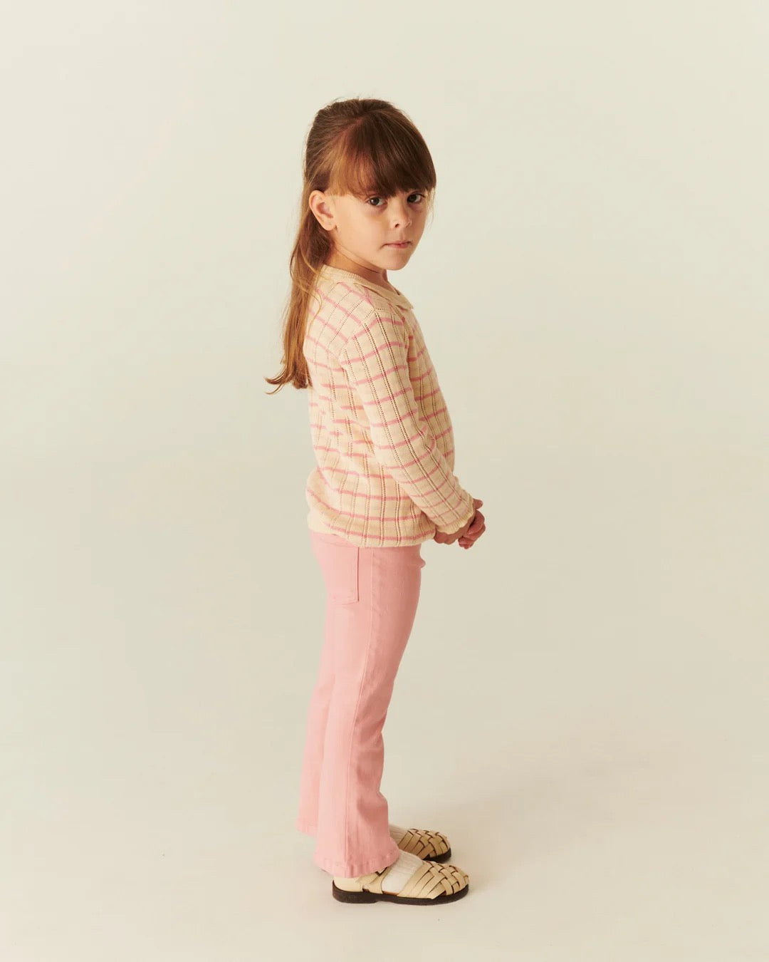 Bukse Jeggings Solid Flare Pink