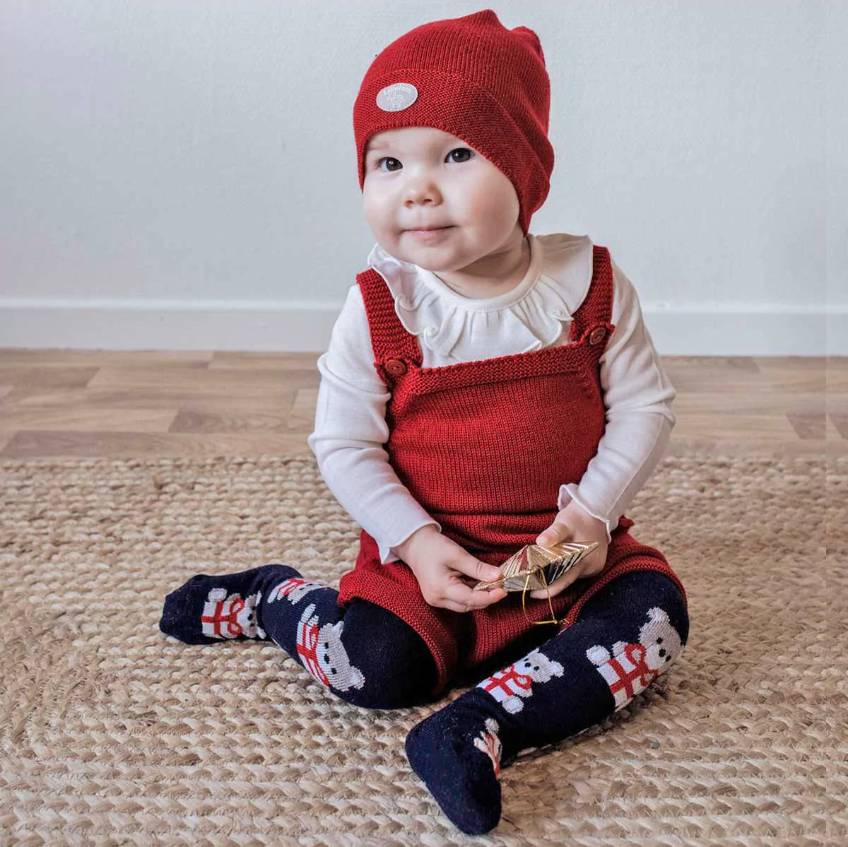 Ullstrømpebukse Jul Marine