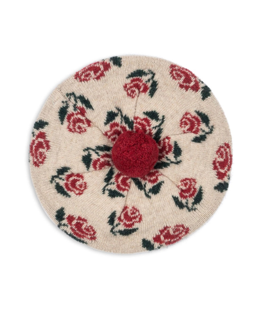 Beret Belou Knit Rose