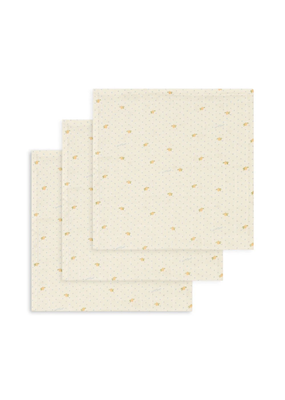 Kluter Muslin 3pk Lemon Dot