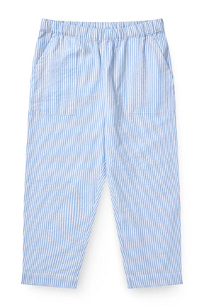 Bukse Seersucker Sky Blue/Cream Stripe