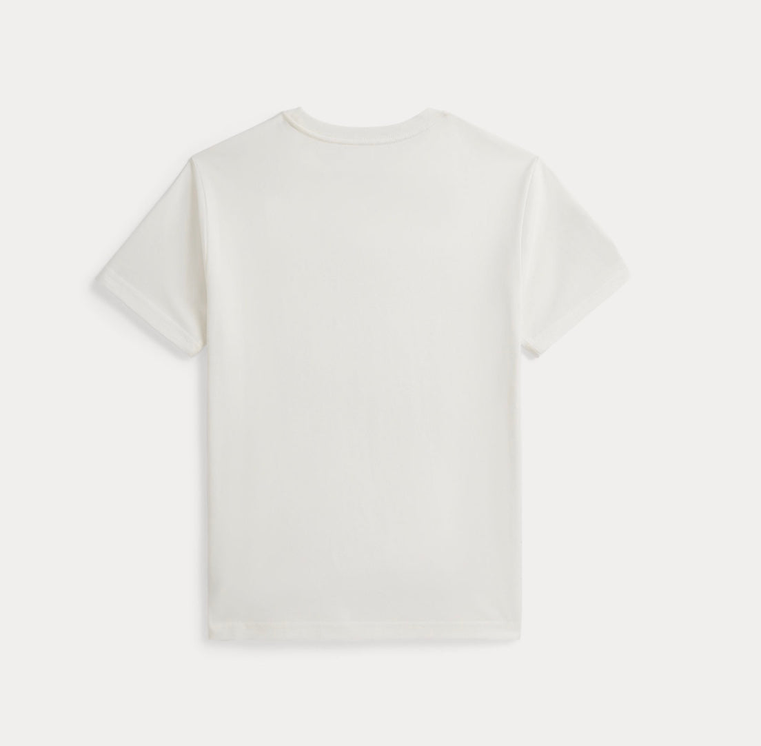 T-skjorte Poney Jersey Deckwash White