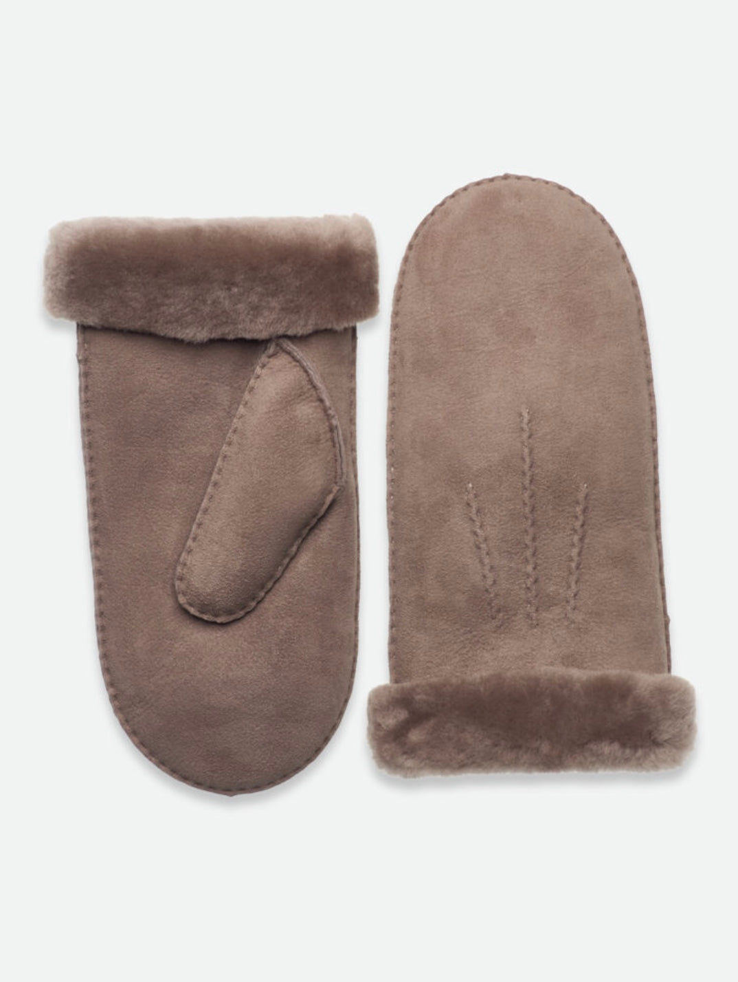Votter Sydney Shearling Stitch Mittens Elk Brown