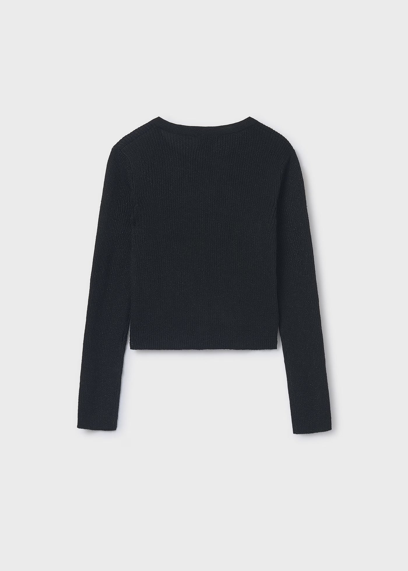 Cardigan Knit Ribbed Black