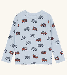 Genser Abba Firetruck Baby Blue