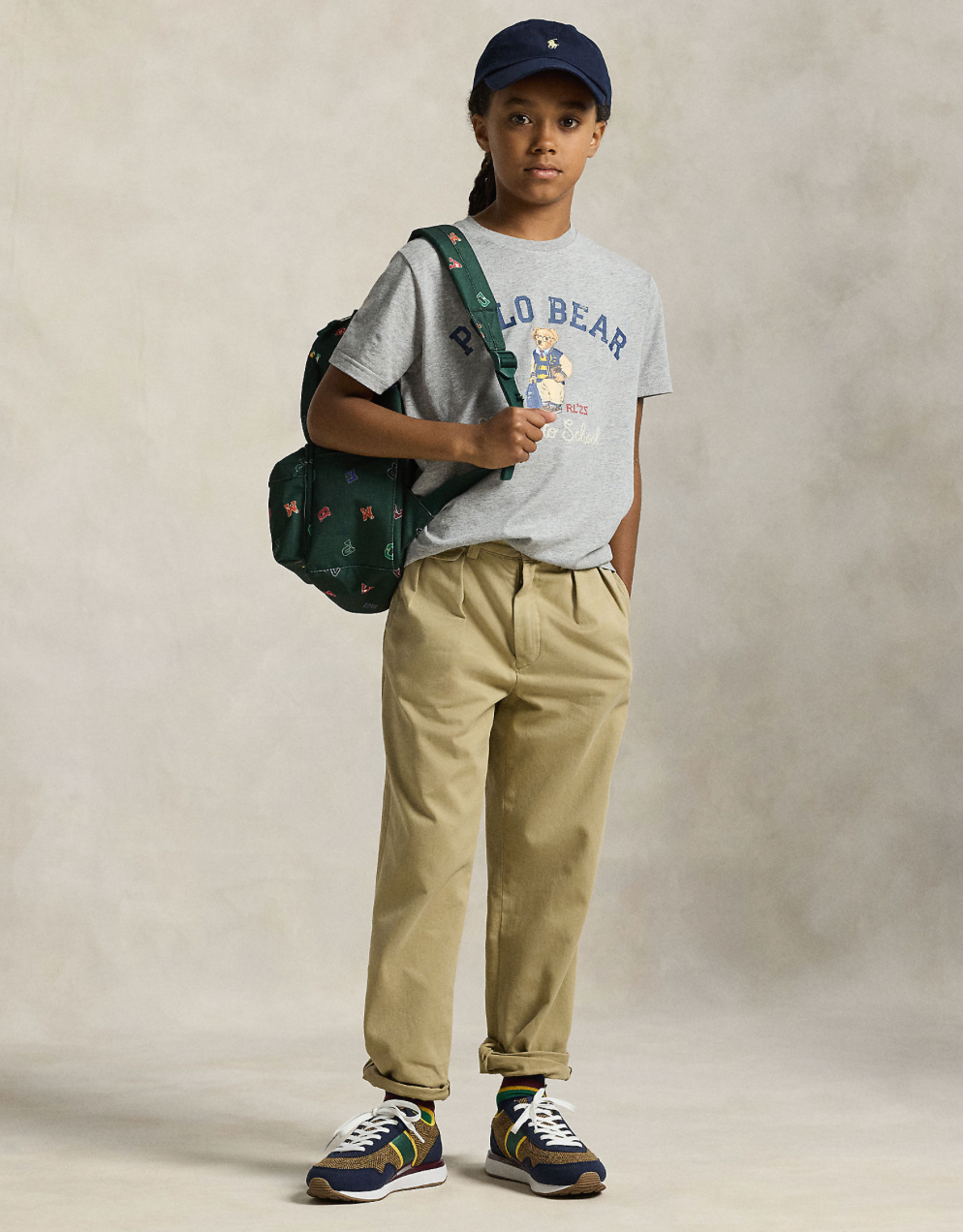 T-Skjorte Polo Bear Back To School Grey