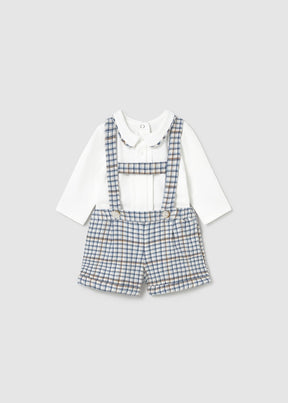 Sett Checked Dungarees Bluebell