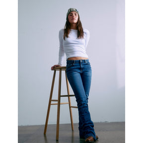 Jeans Texas Low flare Blue