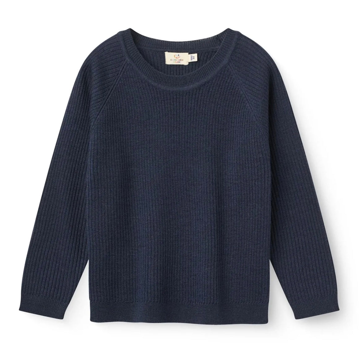 Genser Merino Classic Rib Navy