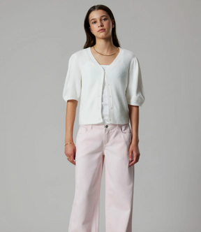 Cardigan Shorts Flodet Knit White Alyssum