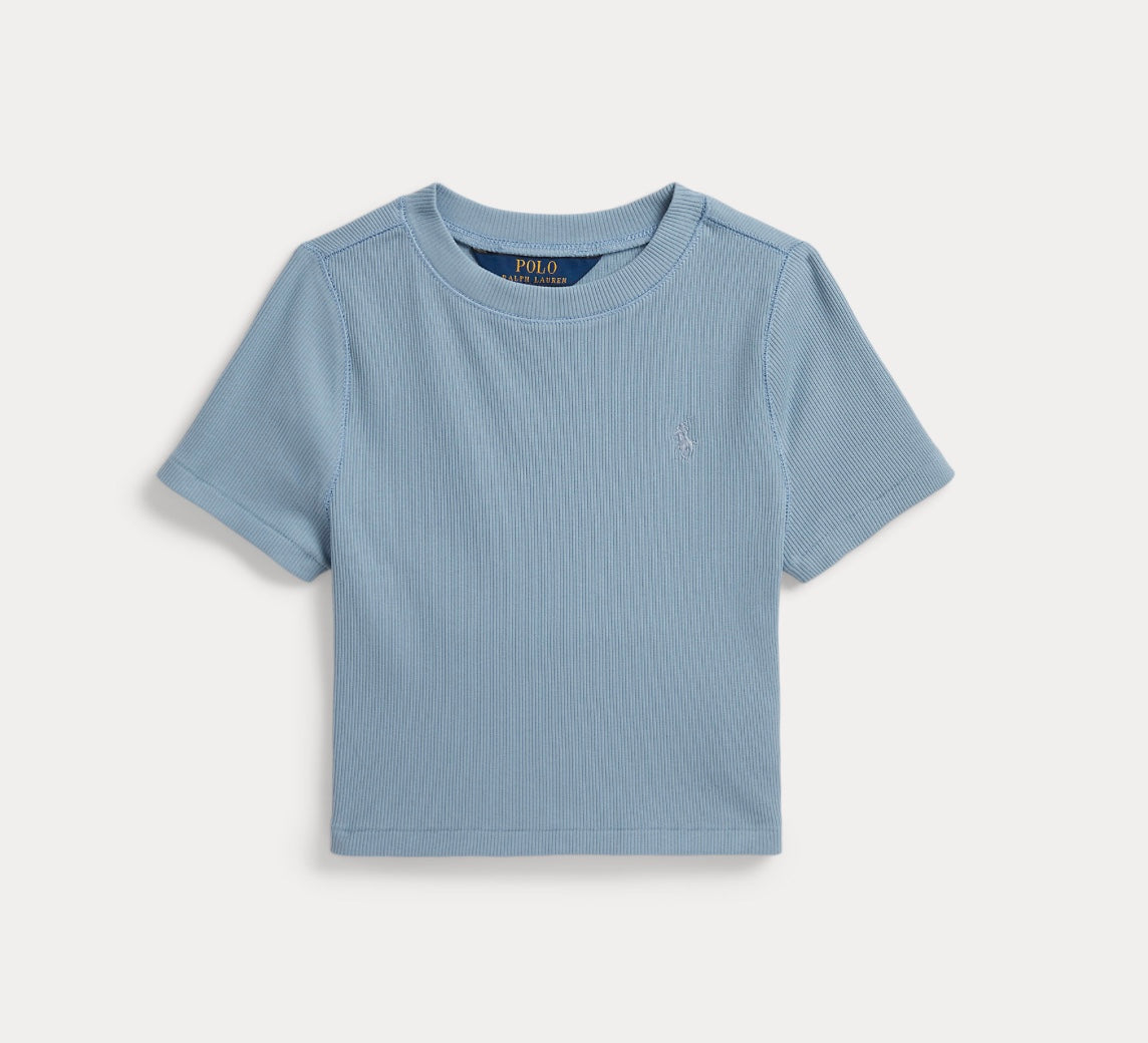 T-skjorte Ribbed Boxy Vessel Blue