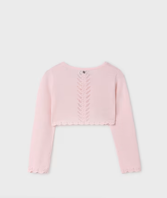 Cardigan Knit Bolero Pink